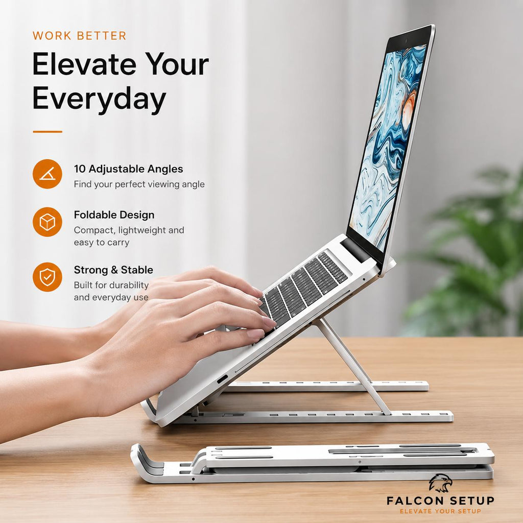 FALCON SETUP™ Foldable Aluminum Laptop Stand
