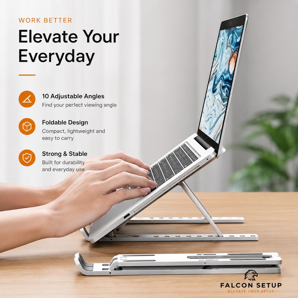 FALCON SETUP™ Foldable Aluminum Laptop Stand